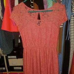 Floral lace flowy mini dress